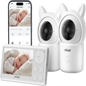 ieGeek 1080P   PTZ 355°/ 4.3 Inch Baby Phone with 2 Cameras
