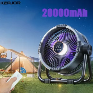 Camping Fan 20000mAh Rechargeable Battery