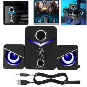 USB Computer LED Speakers System