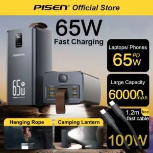 PISEN 60000mAh Large Capacity Power Bank