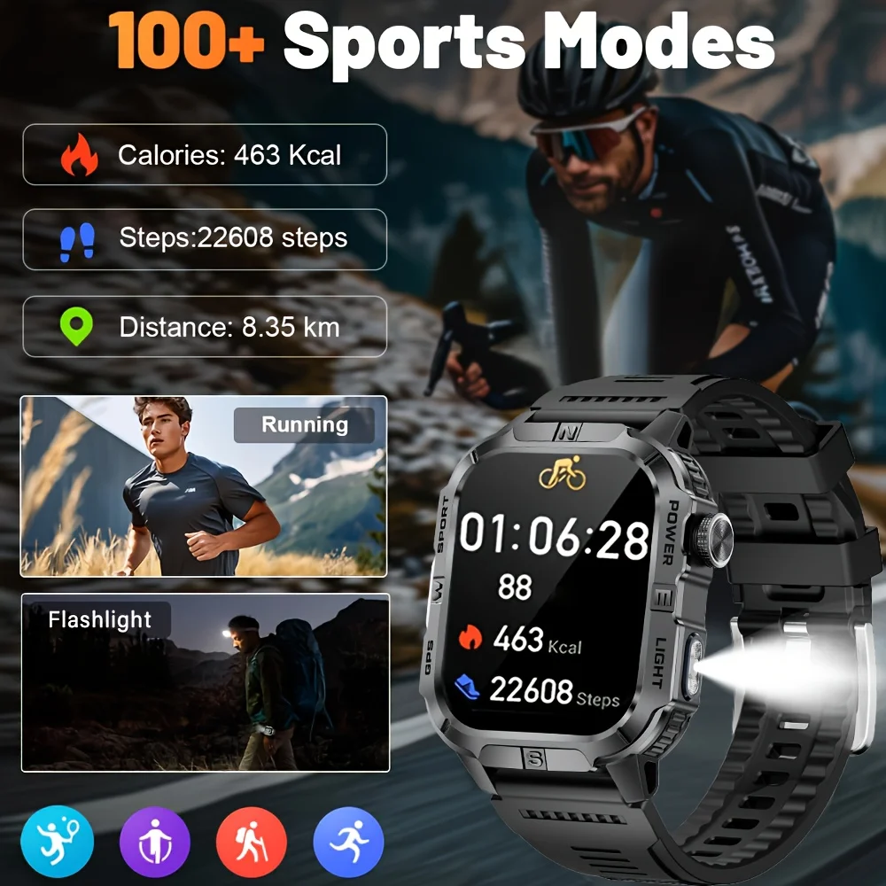 2026 New Outdoor Military Men's Smartwatch - Image 3