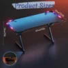 Y‑Shaped Gaming Desk with RGB LED Lights, Ergonomic Carbon‑Fiber Surface - Thumbnail Image 7