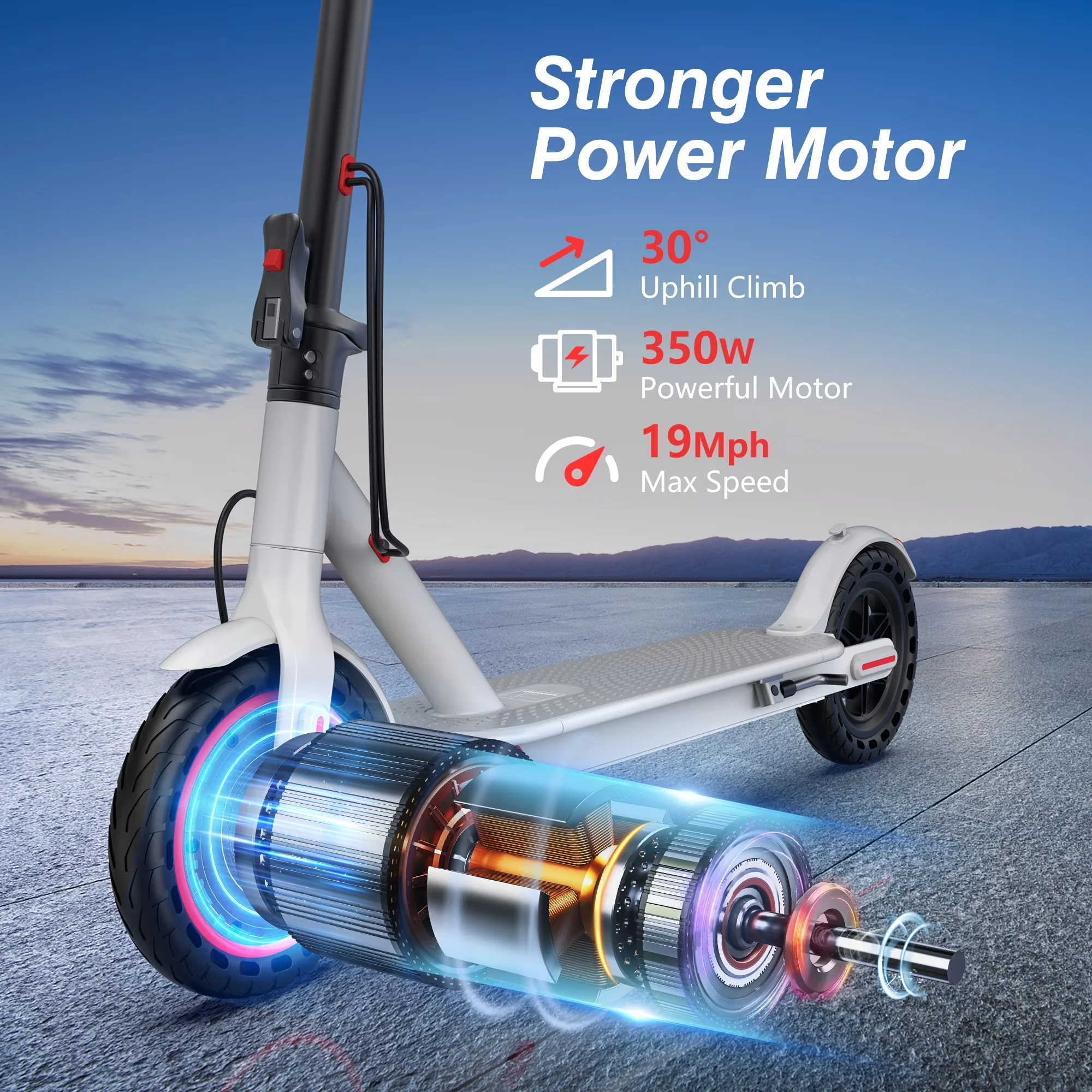 2026 New 36V 7.8AH Electric Scooter  8.5inch Solid Tire Up to 19MPH Max Speed - Image 7