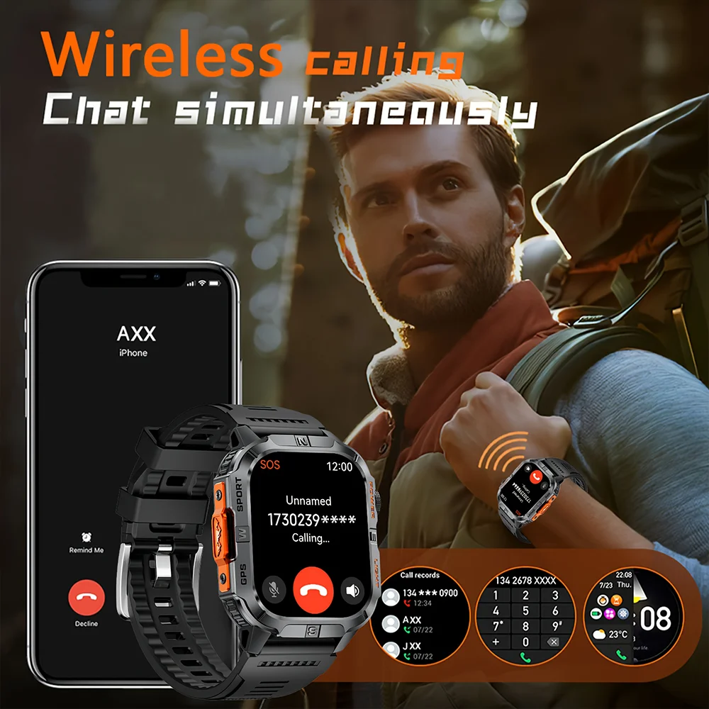 2026 New Outdoor Military Men's Smartwatch - Image 4