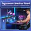 Computer Desk With Drawer, Office Desk With Printer Storage - Thumbnail Image 2