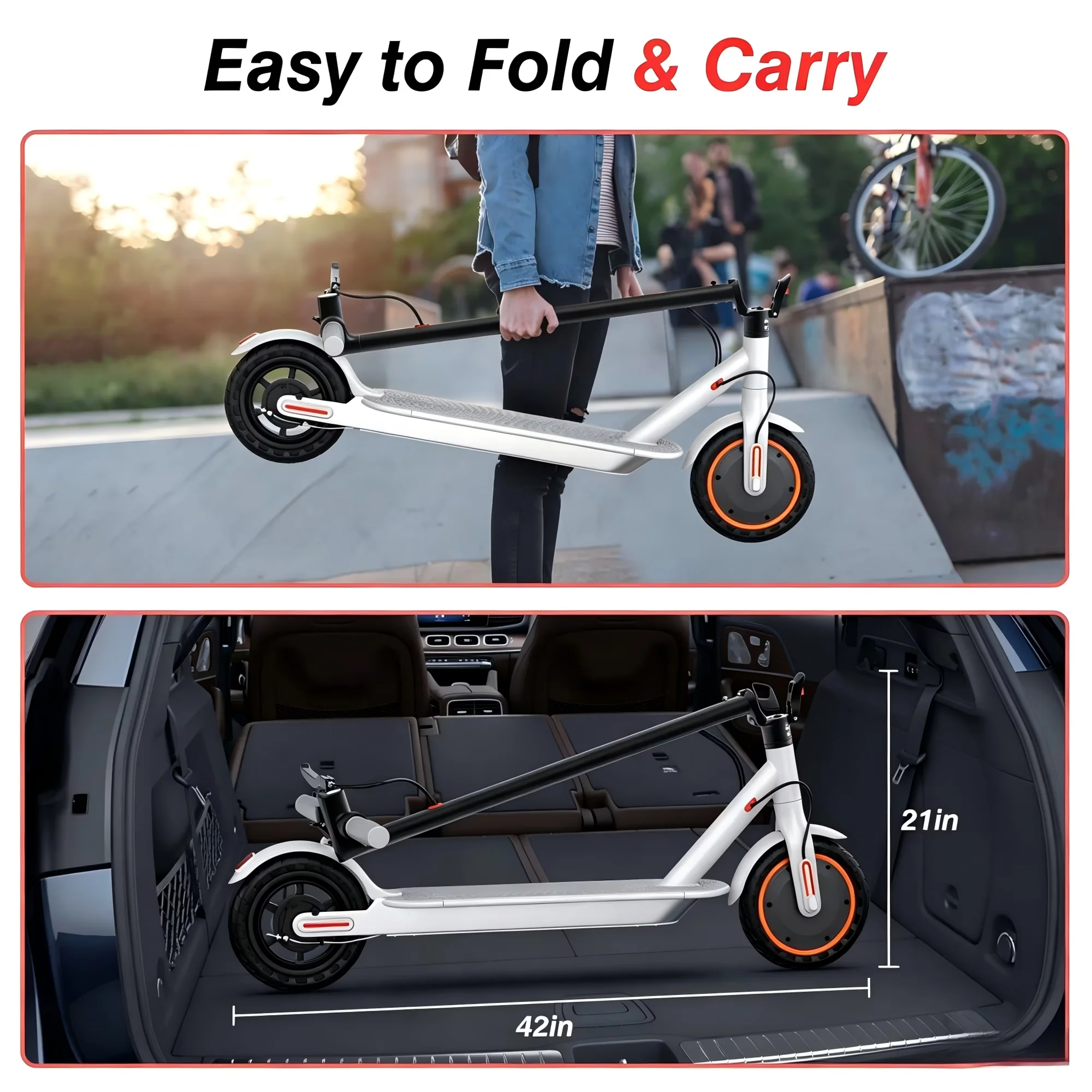 2026 New 36V 7.8AH Electric Scooter  8.5inch Solid Tire Up to 19MPH Max Speed - Image 4