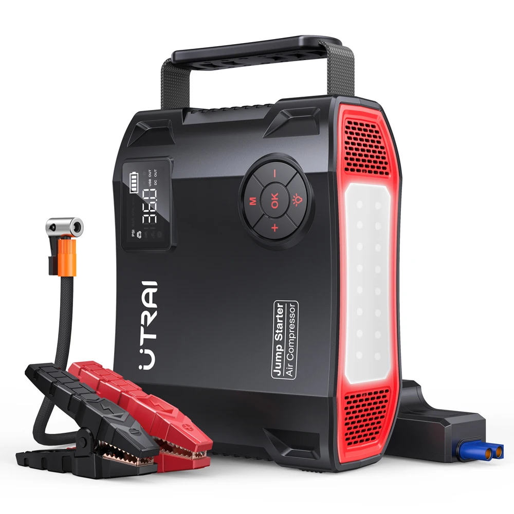 UTRAI 4 In 1 2000A Jump Starter Power Bank 16000mAh 150PSI Air Compressor Tire Pump - Image 6