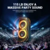 W-KING T11 100W RMS Bluetooth Speakers, IPX6 Waterproof, BT 5.3 Portable Party Boombox - Thumbnail Image 2