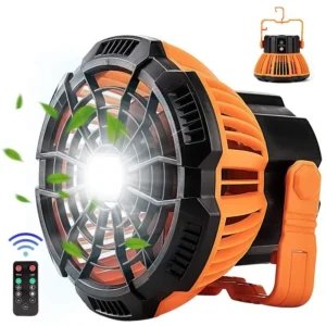 USB Portable Rechargeable Adjustable Speed Lantern Camping Fan