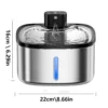 3.5L/118oz Stainless Steel Wireless Smart  Indoor Cats & Dogs Water Bowl Dispenser - Thumbnail Image 4