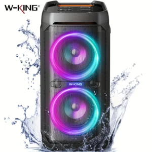 W-KING T11 100W RMS Bluetooth Speakers, IPX6 Waterproof, BT 5.3 Portable Party Boombox