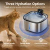 3.5L/118oz Stainless Steel Wireless Smart  Indoor Cats & Dogs Water Bowl Dispenser - Thumbnail Image 2